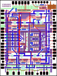 Layout image of phased array antenna chip.