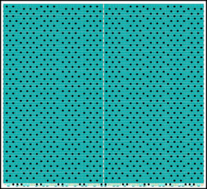 Layout image of bitcoin mining chip.