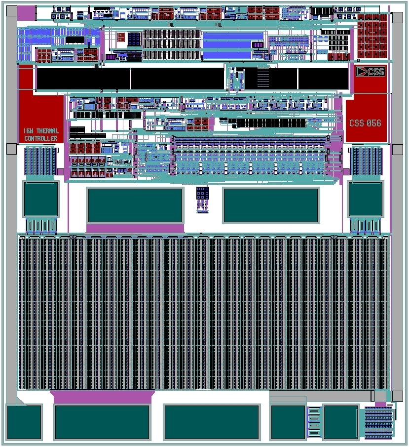 Layout image of thermal controller chip.