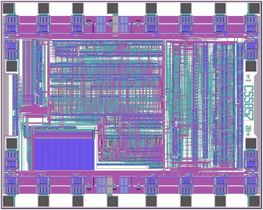 Layout image of optimized CPU chip.