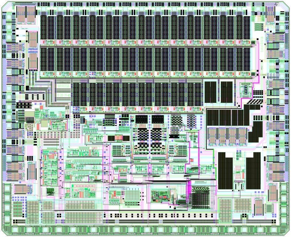 Layout image of vehicle scanner chip.