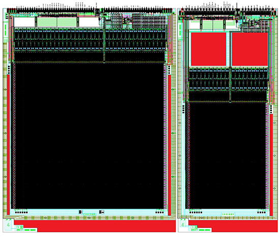 Layout image of MEMs mirror array chip.