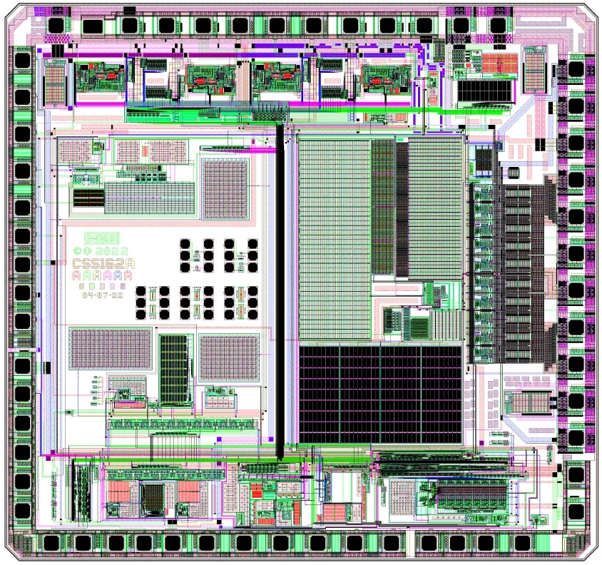 Layout image of MEMs accelerometer chip.