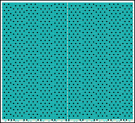 Layout image of bitcoin mining chip.