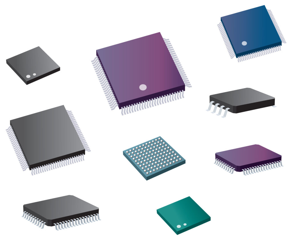 Several examples of microchip packaging.