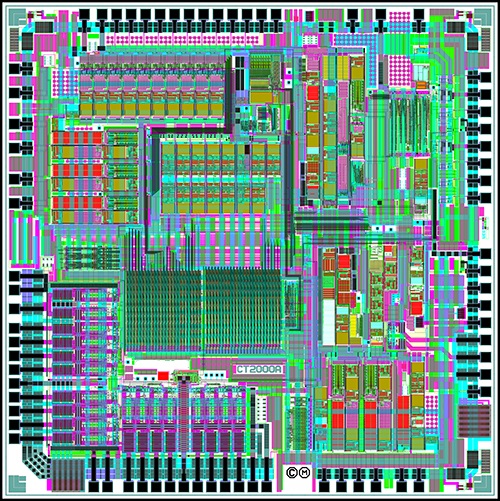 Layout image of robotic motor controller chip.