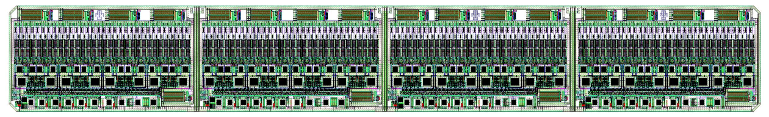 Layout image of industrial printhead chip.